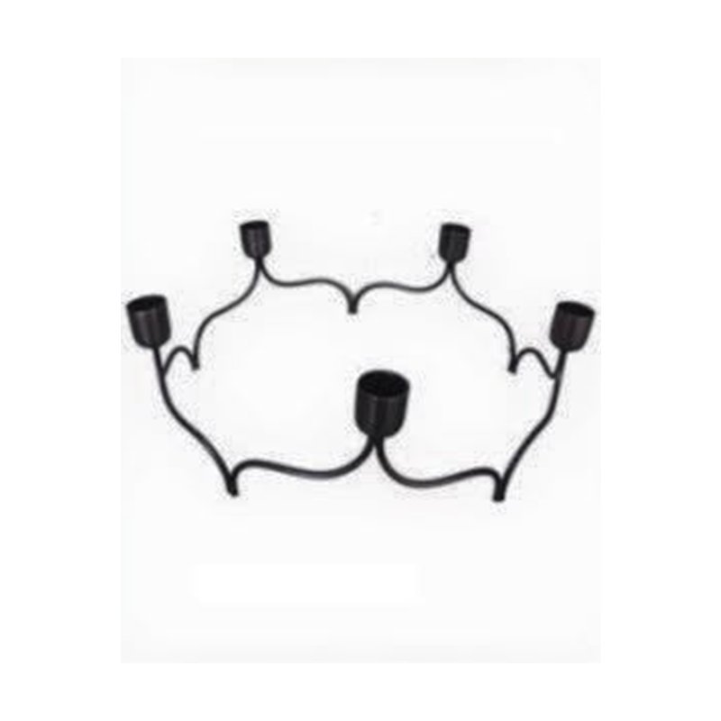 Wrought iron five-candle holder