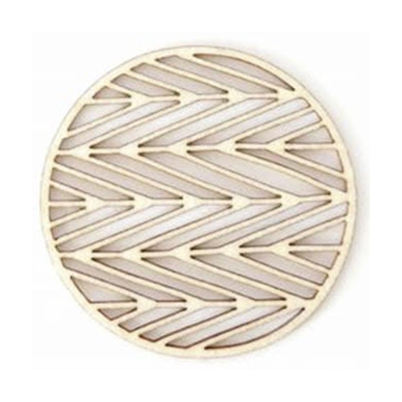 Chevron pattern coaster, natural