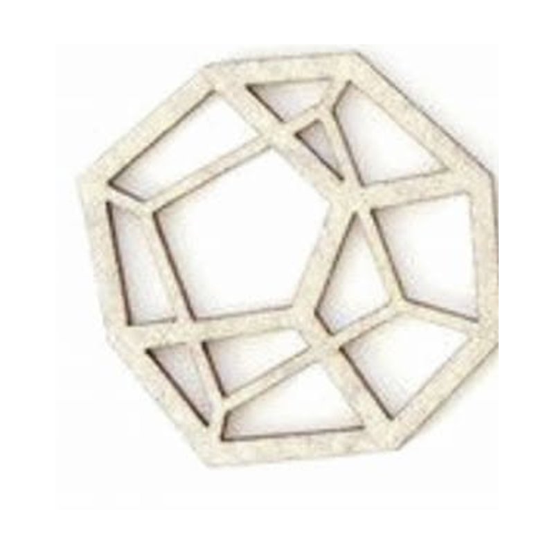 Geometric coaster, cream