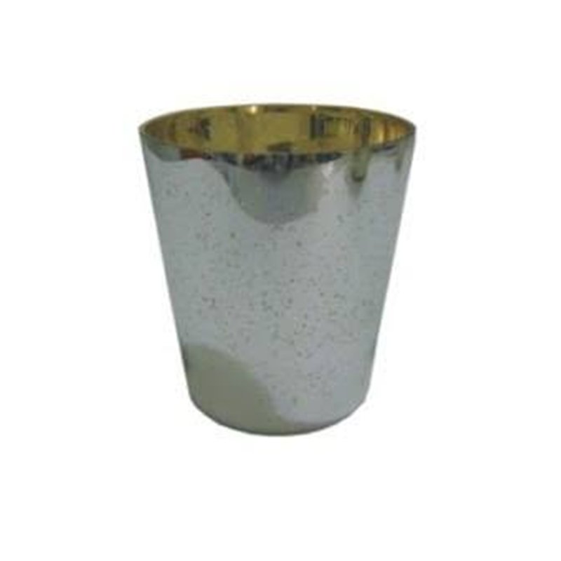 Mercury glass votive, silver